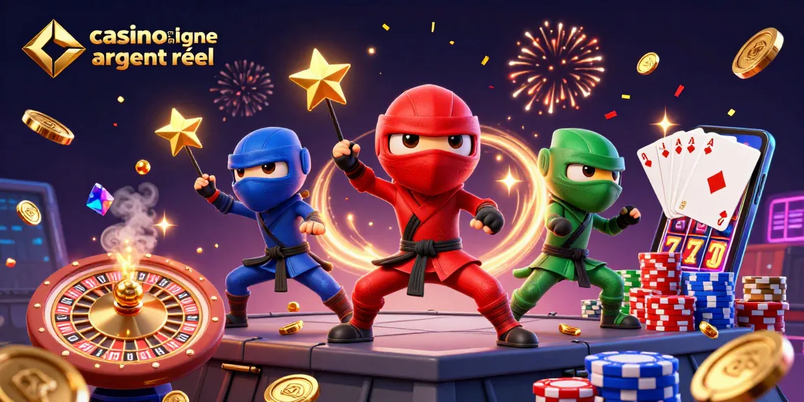 Gagnez au casino en ligne argent réel avec une équipe de chameleons ninja en action et des éléments de jeu captivants.