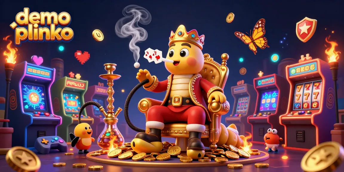Experience demo plinko with a vibrant, detailed 3D casino scene featuring an energetic caterpillar character.