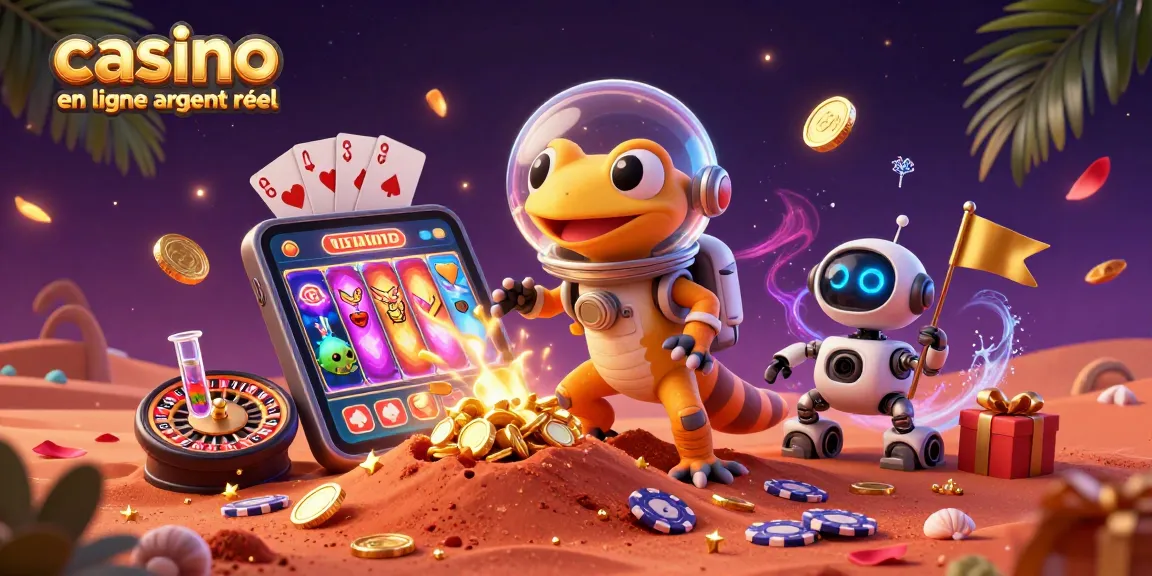 Éprouvez le frisson du jeu avec le casino en ligne argent réel au cœur de cette illustration dynamique.