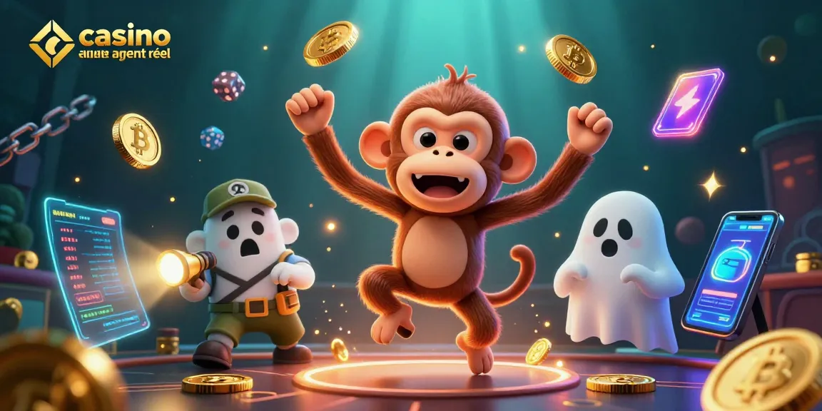 Engagez-vous dans le casino en ligne argent réel avec un singe poltergeist qui jongle avec des gains étincelants.