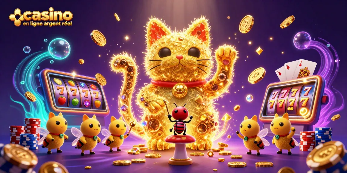 Profitez d'une expérience de jeu captivante au casino en ligne argent réel avec des feux follets dorés et des jeux dynamiques.