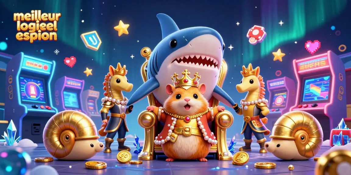 Visez le meilleur logiciel espion avec des éléments de jeu de casino en arrière-plan, capturant l'esprit du jeu.