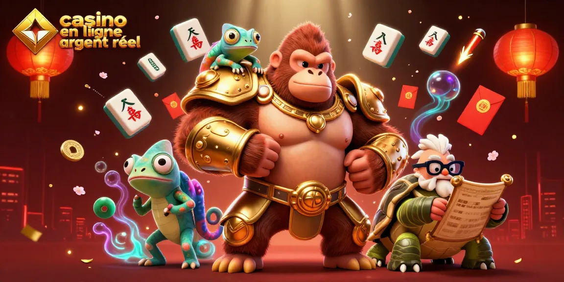 Vivez l'aventure du casino en ligne argent réel avec un roi gorille puissant et ses compagnons