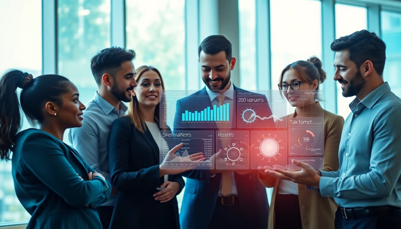 Enhance productivity with enterprise assistant software showcasing teamwork and technology in a modern workspace.