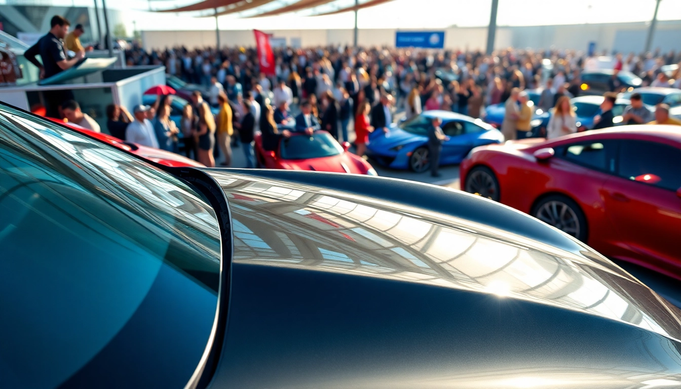 Discover exciting cars at the Auto Cars Show, showcasing sleek vehicles in a lively outdoor setting.
