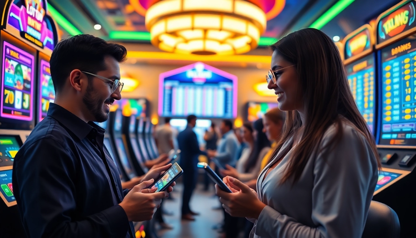 Aksi seru bandar togel resmi slot dengan pemain bersemangat memainkan slot secara online.