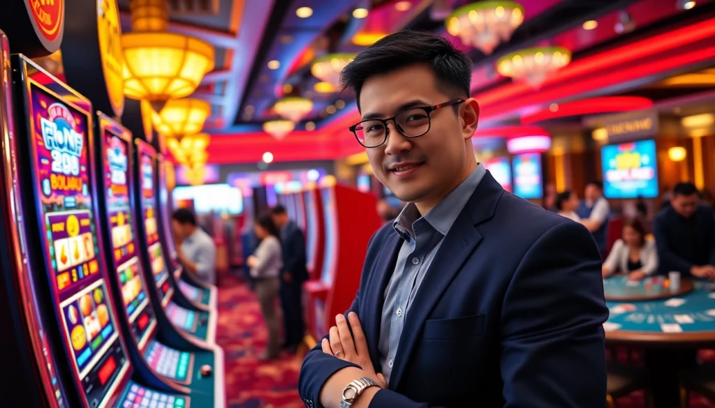 Menangkan permainan pada bolahiu slot dengan mesin yang berwarna-warni dan penjudi yang bersemangat.