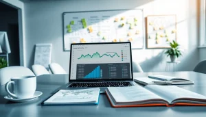 Visual representation for unnatural links recovery displaying a consultant analyzing link profiles in a modern office.