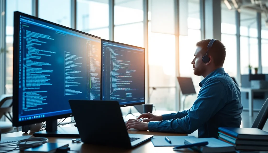 Showcasing PowerShell automation for IT compliance in a professional office environment.