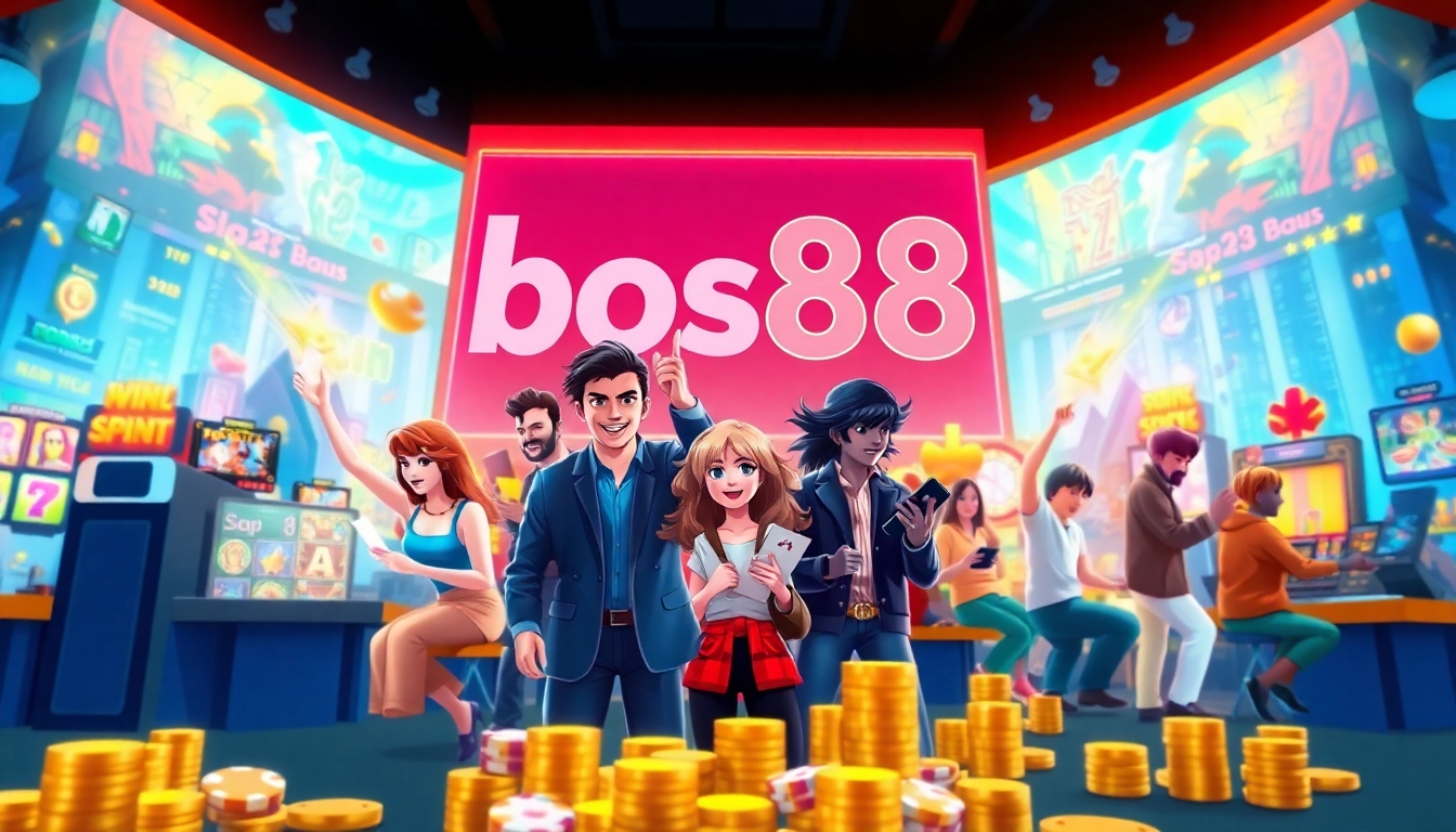 Menggambarkan bos88 sebagai platform permainan online yang menghibur dengan grafis dinamis dan karakter yang bersemangat.