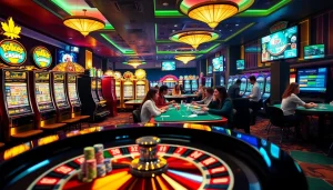 Experience the thrill of gambling at https://jun88.buzz/ with vibrant slot machines and engaging poker games in a lively casino atmosphere.
