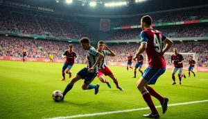 استمتع بأحداث كورة لايف مع لاعبين متحمسين في مباراة كرة قدم حية.