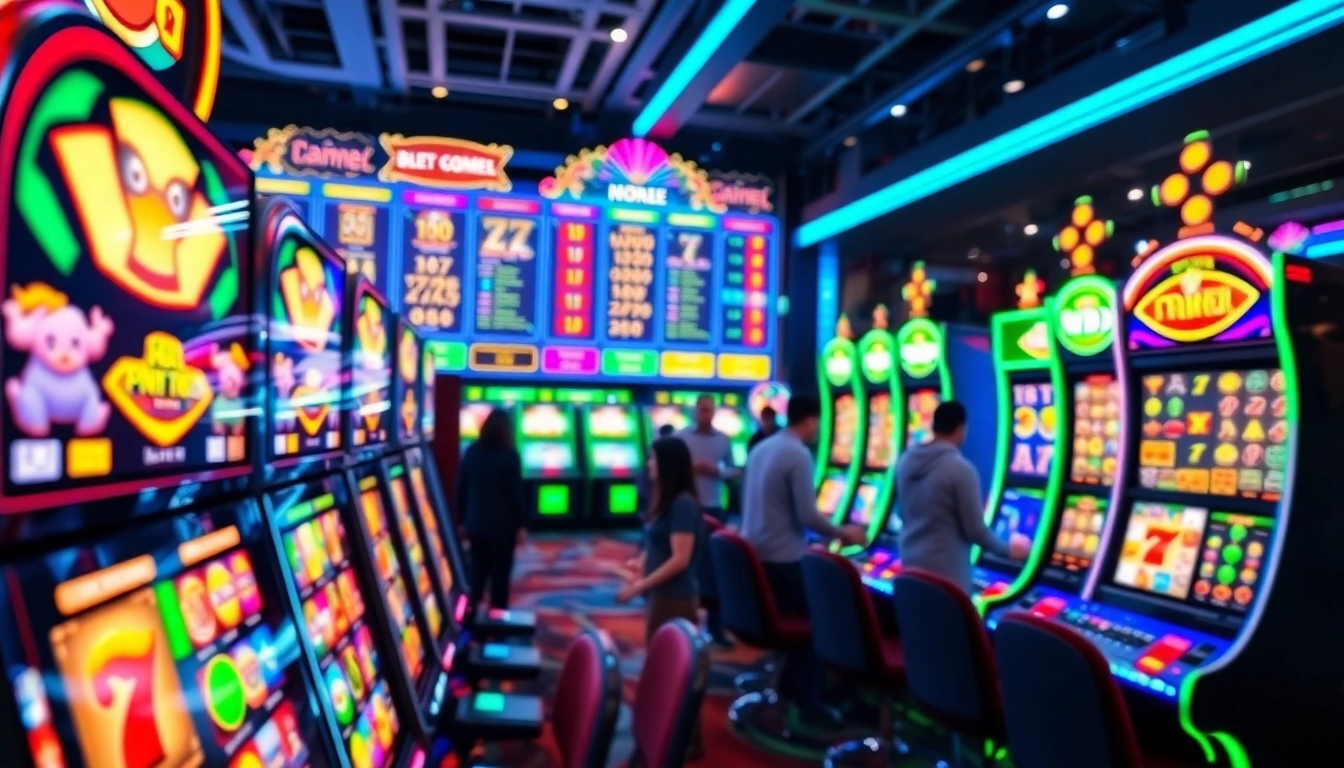 Mainkan slot togel dengan mesin slot berwarna-warni yang memikat di lingkungan permainan online.