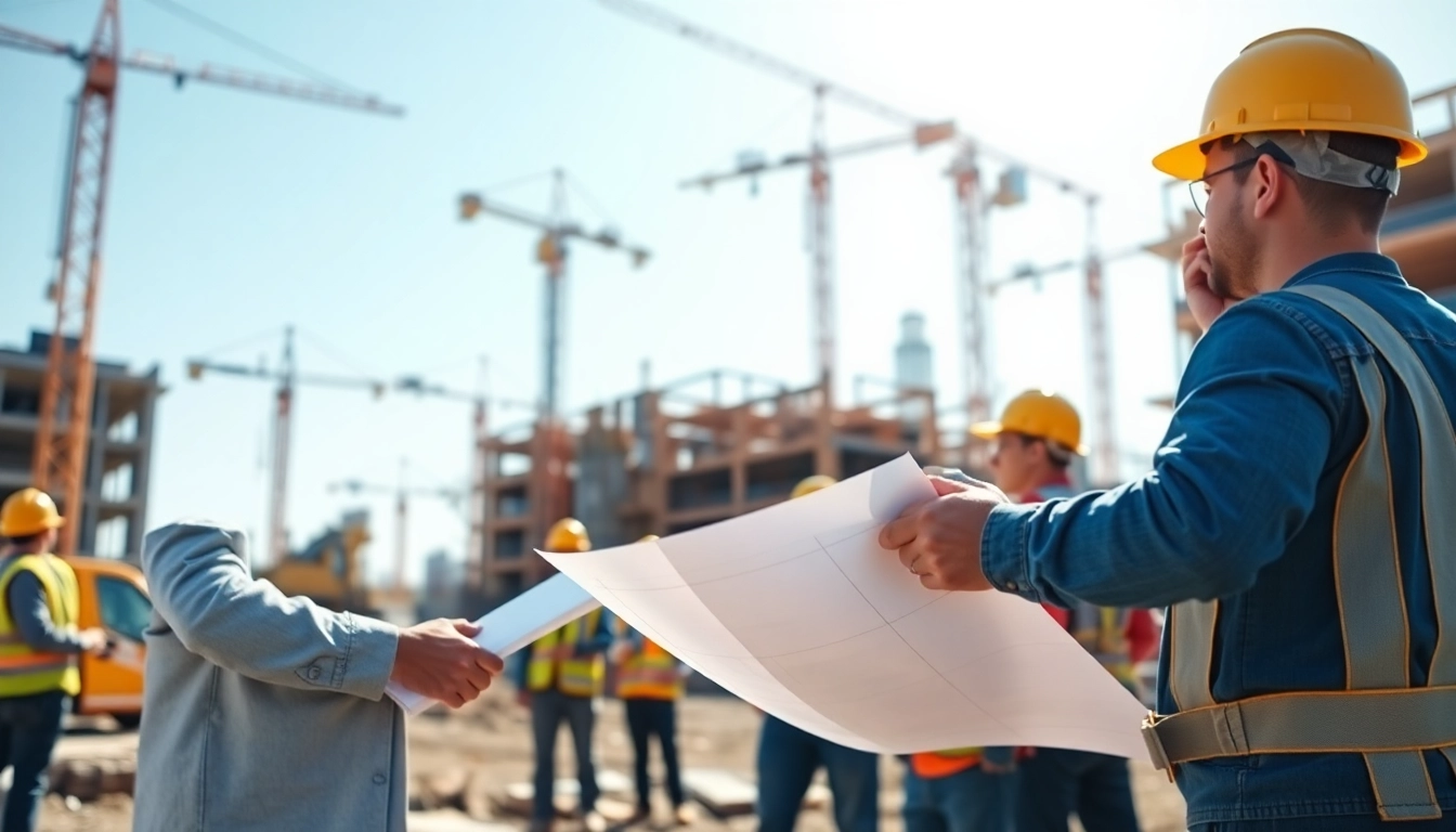 Experienced New Jersey General Contractor overseeing a busy construction team on-site.