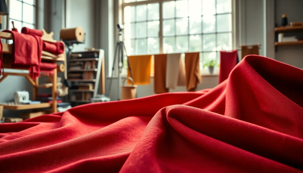 Punta di Roma stof beschikbaar in een textiel studio met rijke kleuren en texturen.