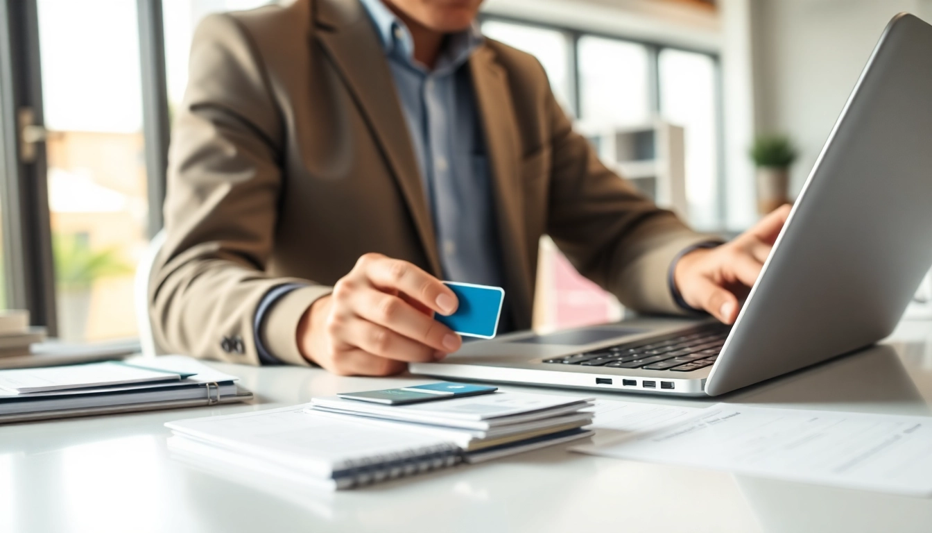 카드 현금화 과정을 설명하는 전문가의 모습과 사무실 환경