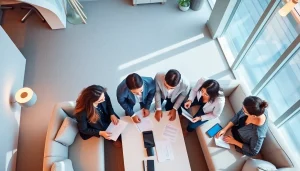 Delhi NCR startup legal advisory & corporate law firm team discussing legal strategies in a bright office.