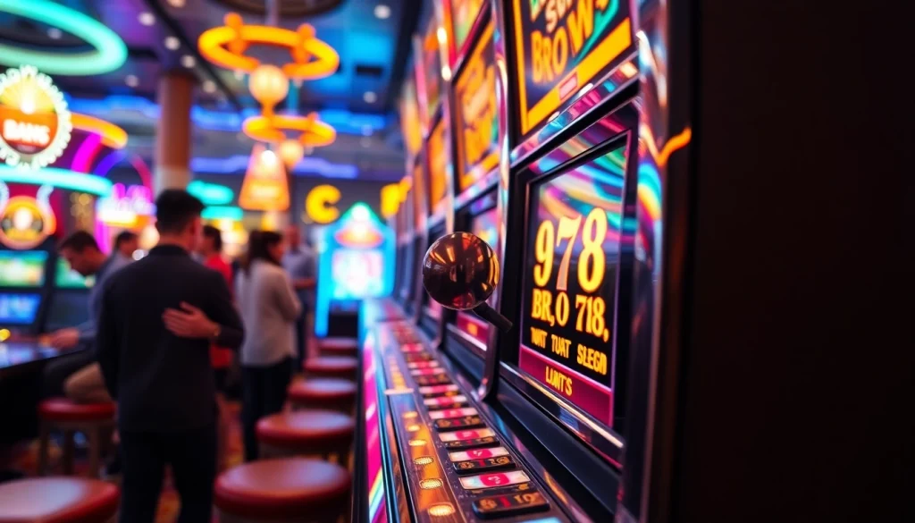 Menarik perhatian dengan bermain bro138 slot dalam suasana kasino yang ceria.