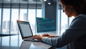 Exploring the features of whatsapp business api with a professional working on a laptop