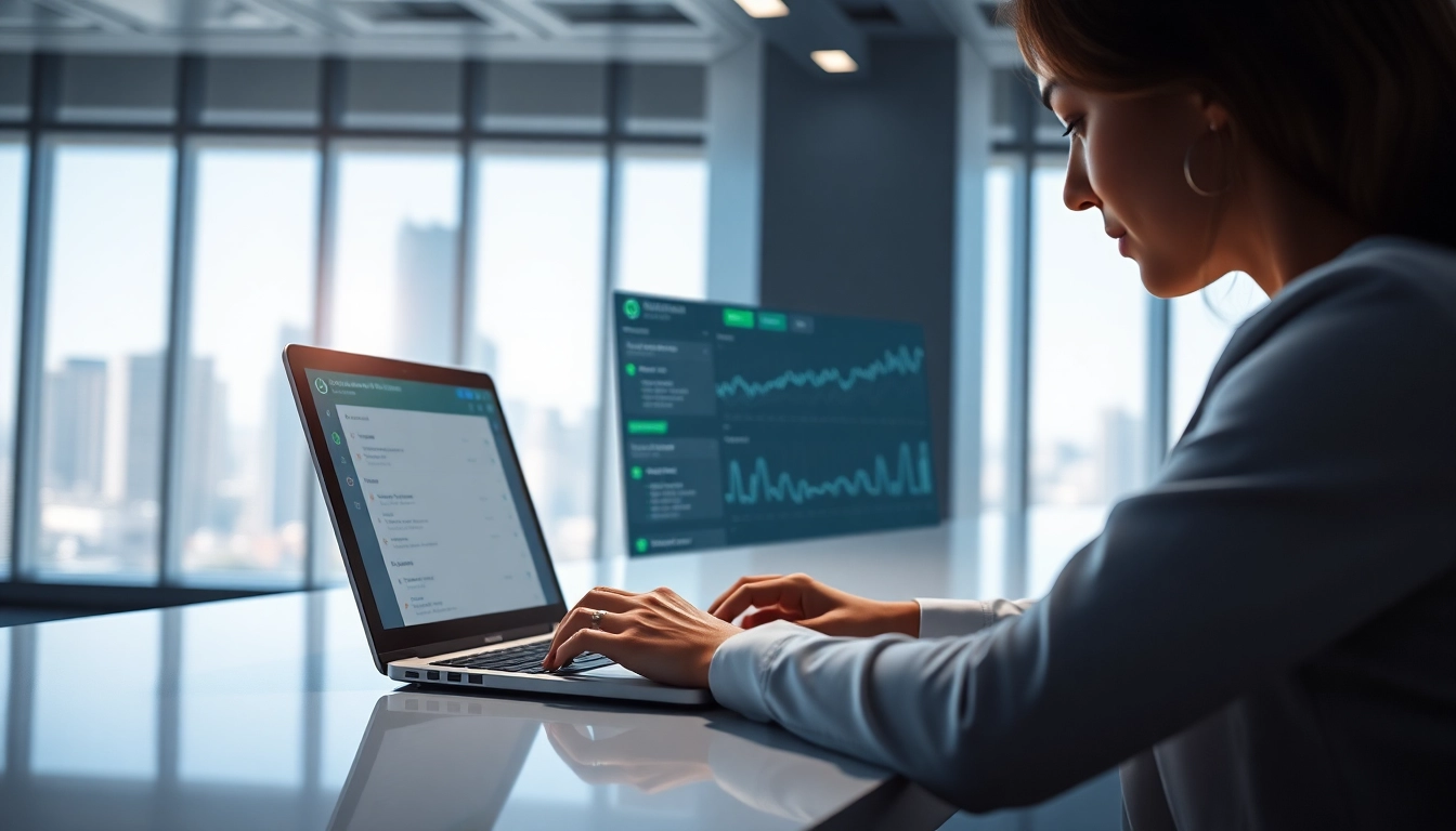 Exploring the features of whatsapp business api with a professional working on a laptop