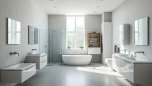 Sonni sanitär GmbH präsentiert moderne Badezimmermöbel in einem stilvollen Design.