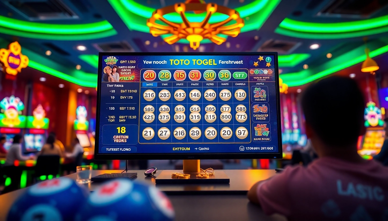 Menampilkan toto togel dalam lingkungan permainan daring yang cerah dan dinamis.