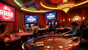 Players enjoying thrilling games at https://rr88.wales/ casino, capturing the essence of excitement and professionalism.