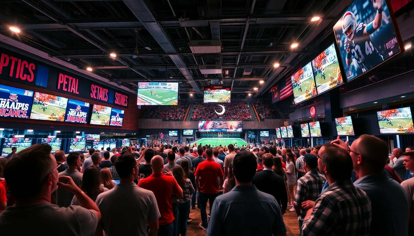 Exciting California sports betting scene showcasing fans engaging in betting activities.