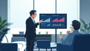 신용카드 현금화 방법을 설명하는 금융 전문가와 고객의 귀여운 상호작용