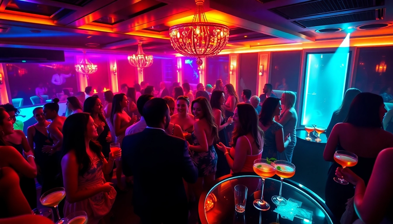 Dynamic nightlife at Club sxm featuring guests enjoying premium service and vibrant performances.