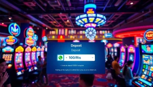 Melihat slot deposit 1000 qris dengan antusias di lingkungan kasino digital yang cerah.