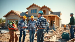 Builders collaborating on construction projects representing Texas association of builders.