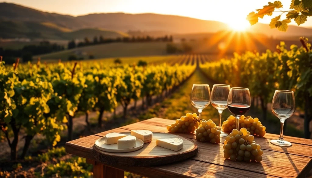 Showcasing beautiful clarksburg wineries with scenic vineyards and inviting wine tasting setup.