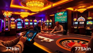 Experience an exciting poker game at 79kin with vibrant chips and cards in action.