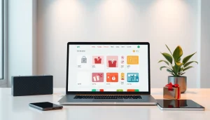 상품권소액결제를 위한 시각적으로 매력적인 디지털 결제 인터페이스로, 사용자 친화적 디자인 요소와 기프트 카드 옵션을 선보임