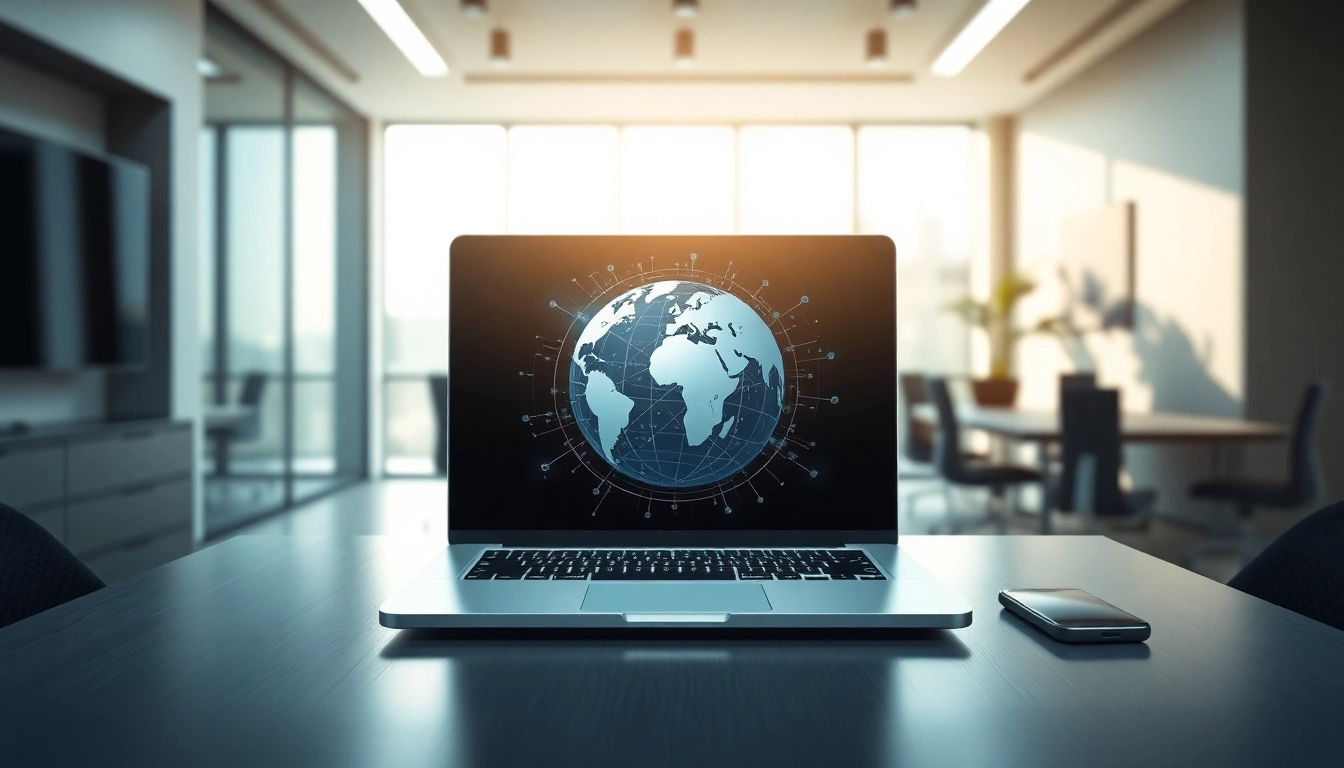 Protect your privacy with a secure VPN connection in a modern workspace.