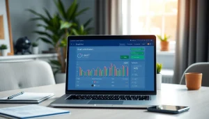 Email verification dashboard displayed on a laptop in a professional workspace, emphasizing data integrity and business efficiency.