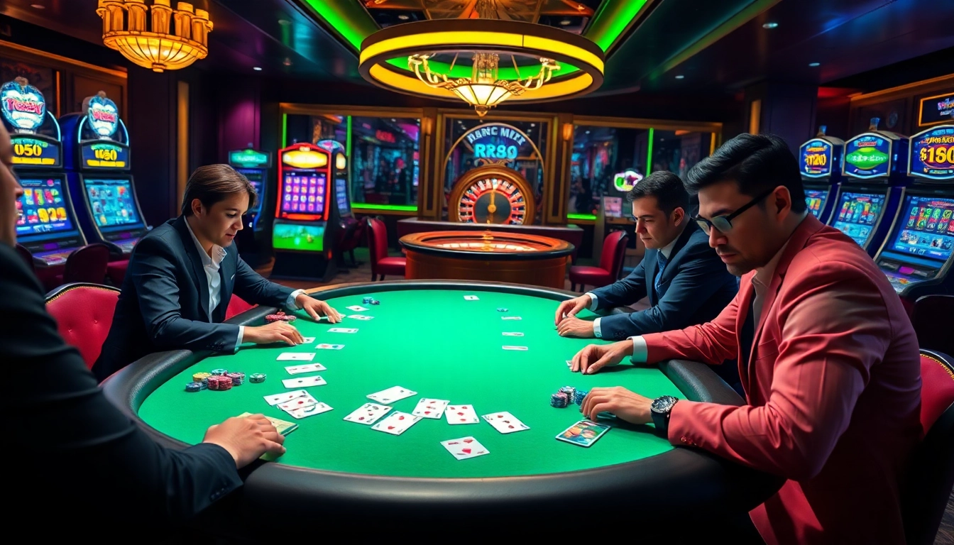 Experience high-stakes thrills at RR88 as players engage in intense poker games and enjoy top-tier slot machines.