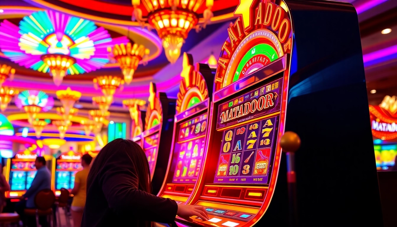 Pada mesin slot matador168, pemain menunjukkan kegembiraan saat menang.