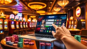 Experience the thrill of doaslot login with a luxurious online gambling setup.