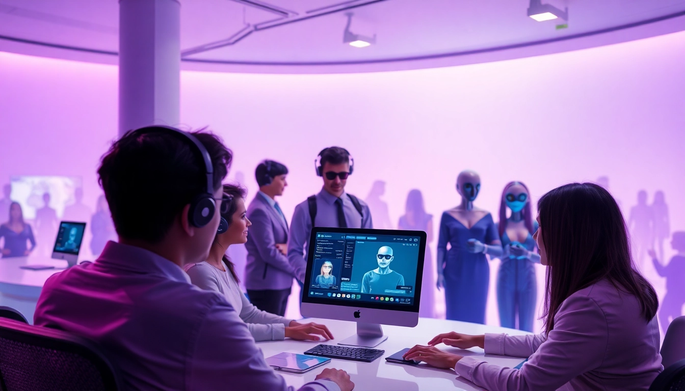 Engage with free nsfw ai chatbots in a vibrant, futuristic digital landscape.