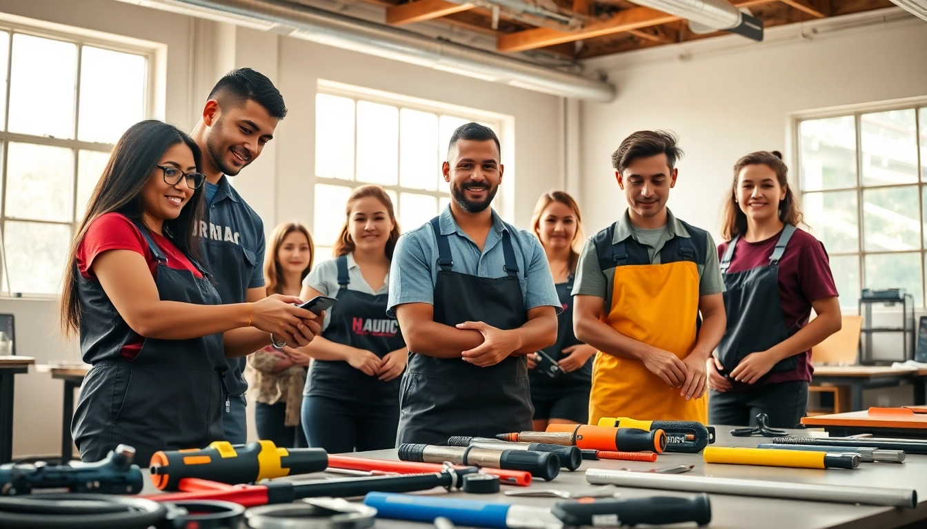Students collaborating at trade schools oahu in a vibrant, hands-on learning environment.
