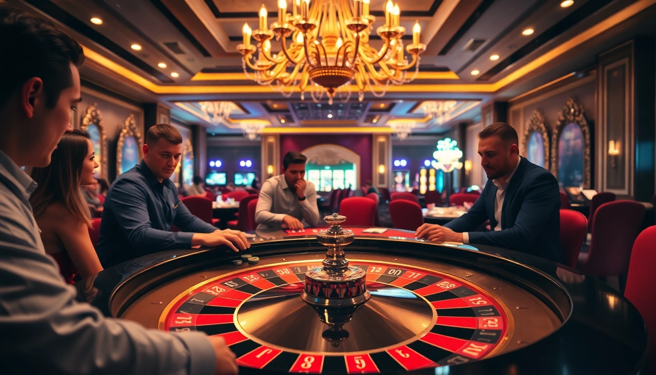 Engaged players at a vibrant roulette table showcasing casino energy on reddit.