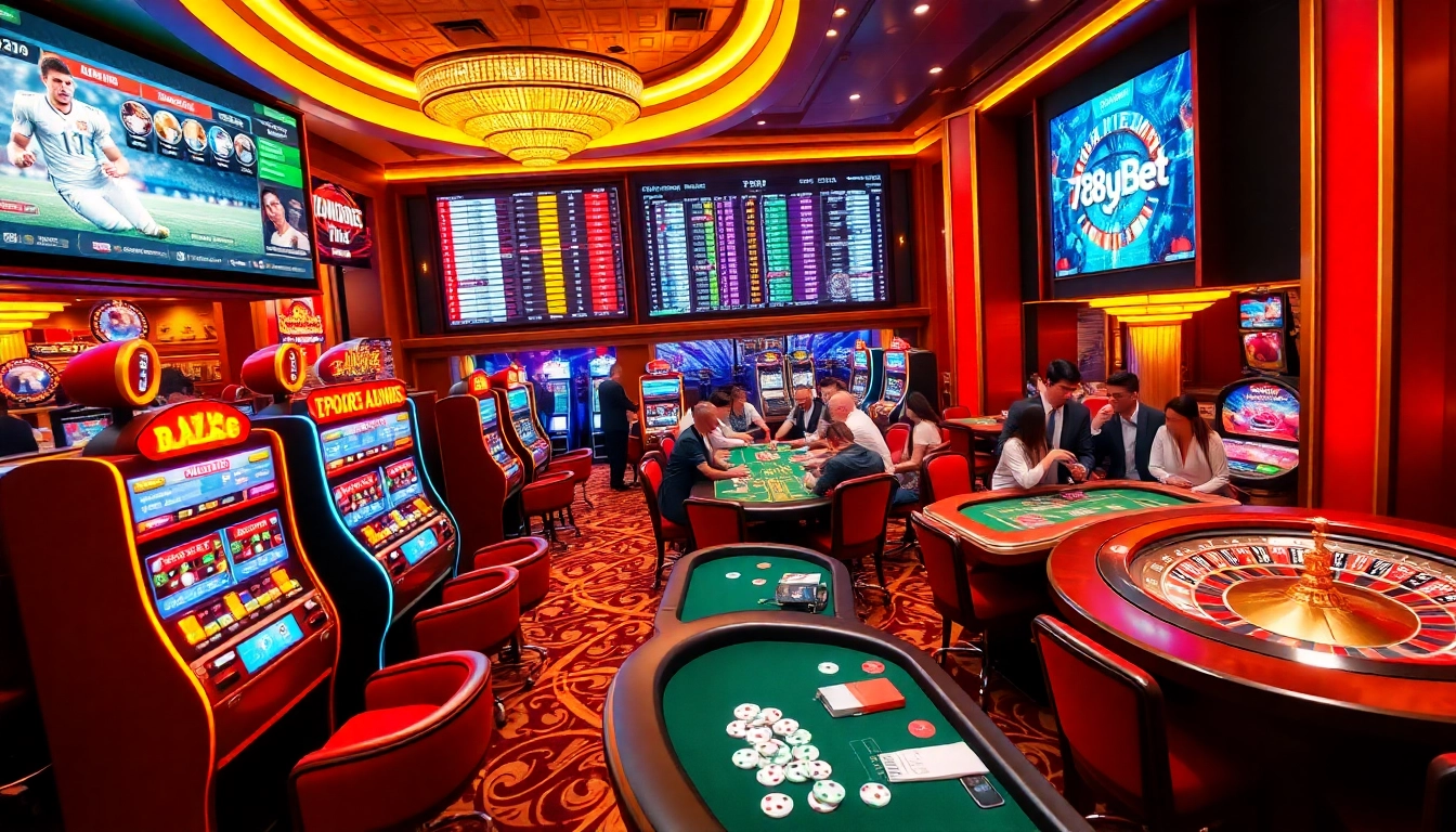 Experience thrilling action at 789bet.com with players enjoying high-stakes games at luxurious casino tables.