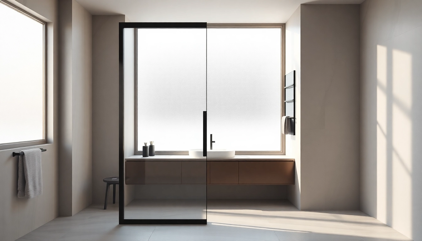 Enhance your space with a stunning shower door black frame elegantly designed for modern bathrooms.