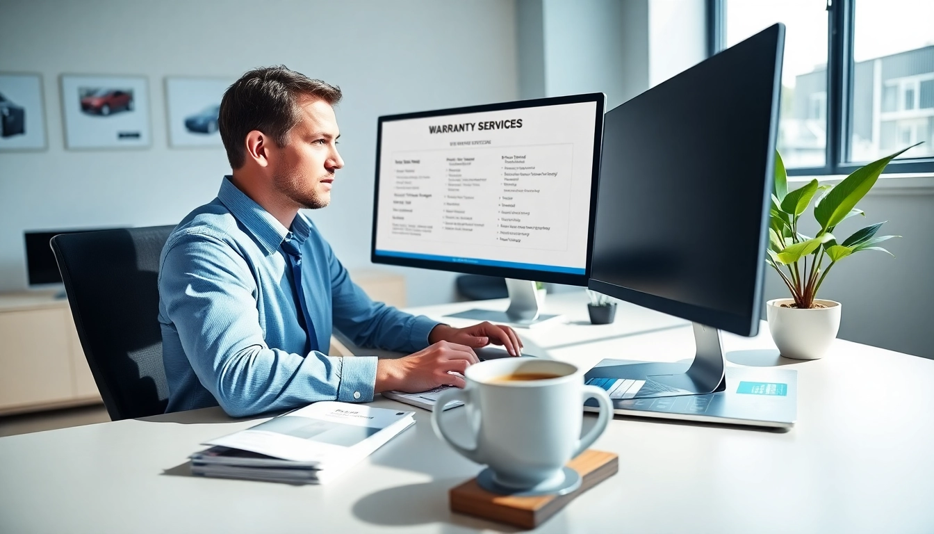 Discovering if Pretzel is a good extended warranty company through a friendly warranty service agent's detailed desk setup.