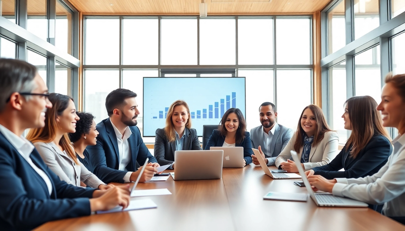 Engaged business leaders showcasing founder leadership insights in a modern conference room.