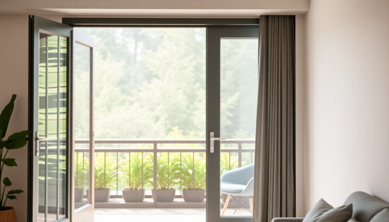 Moskitiery na drzwi balkonowe efektywnie chroniące przed insektami w stylowym wnętrzu.