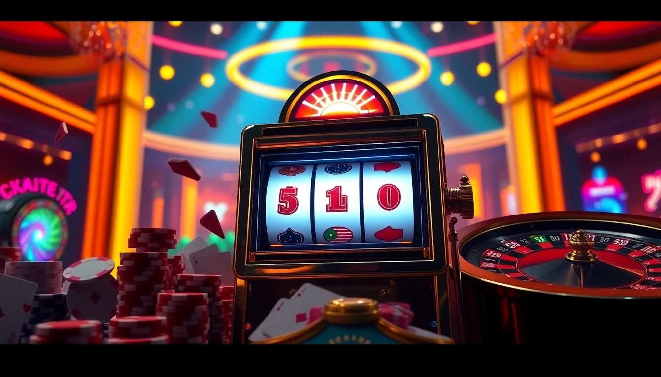 Winning spin on a slot demo scatter hitam machine amidst a vibrant casino setting.