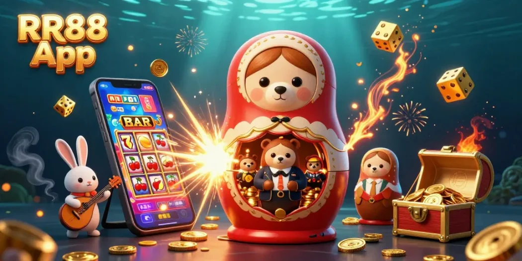 Spin and win with the RR88 App showcasing lively gambling fun and casino thrills.